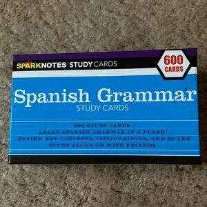 Spark Notes Spanish Grammar 600 study cards